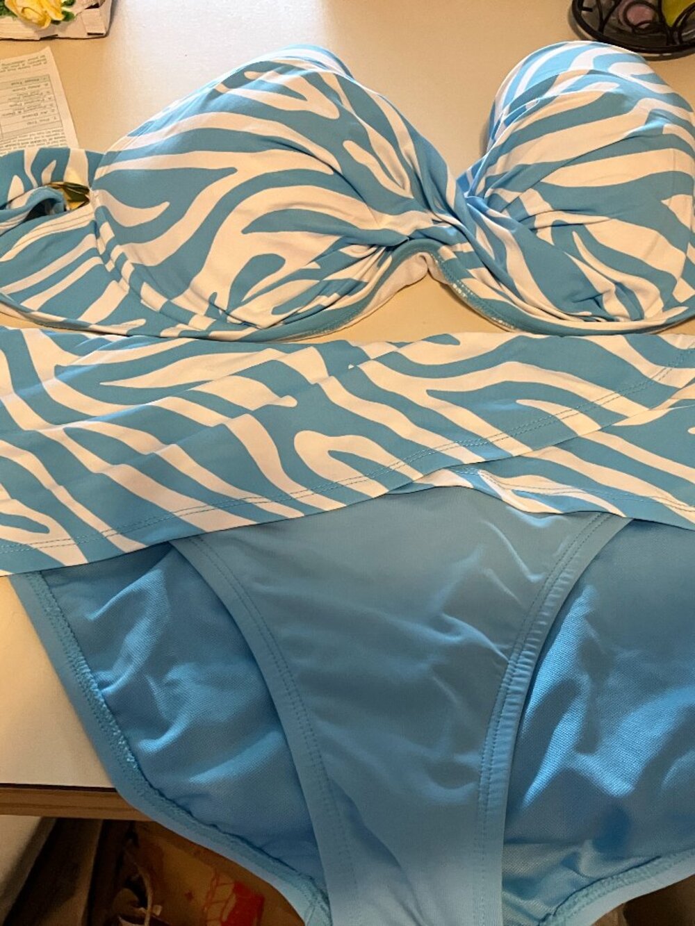 Two piece bikini,  Bleu Rod Beattie